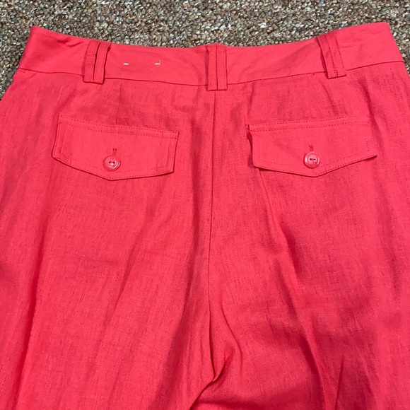 Cato pink /orange linen pants w/cuffs size 8P - Picture 7 of 15